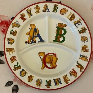 Tiffany & Co Alphabet Bears Plate and Mug; new condition never been used